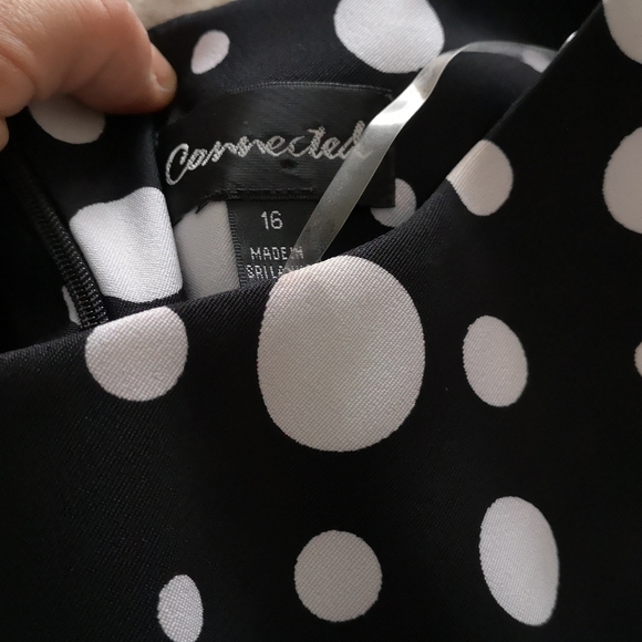 Polka dot black & white sheath dress - Picture 5 of 10